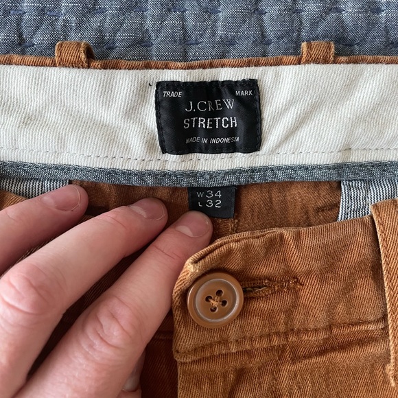 J. Crew Men’s Stretch Chino Pants Tan Caramel - 34x32 - Picture 4 of 10